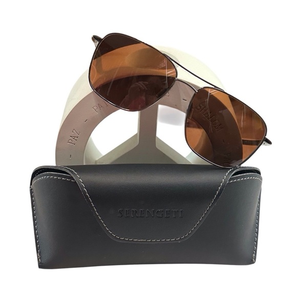 Serengeti Spello 8799 Aviator Unisex Sunglasses Prescription Lenses And Case - Picture 1 of 9